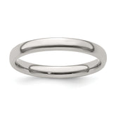 Edward Mirell Titanium Half Round 3mm Polished Band Size 12
